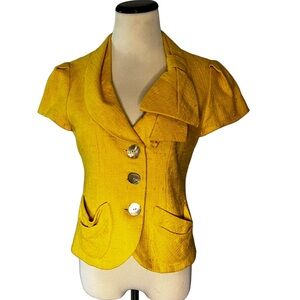 Nanette Lepore short sleeve Jacket with Mother of Pearl Buttons